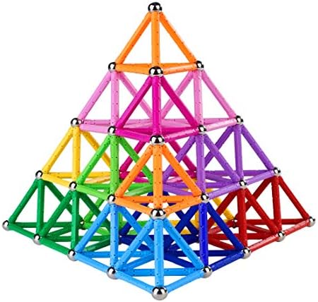 150Pcs Magnetic Building Sticks Blocks Toys, 2.3" Length Magnet Educational Toys Set for Kids and Adult, STEM Building Toy 3D Non-Magnetic Balls with Storage Bag - Image 5