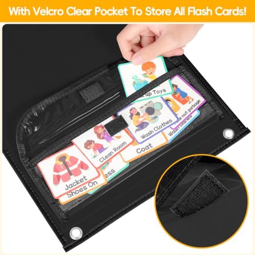 Visual Schedule for Kids with Autism Chore Reward Chart, Bedtime Routine Chart for Toddlers, Double Side Weekly Planner Board with 135 Cards for Home School Planner, Autism Learning Materials - Image 7