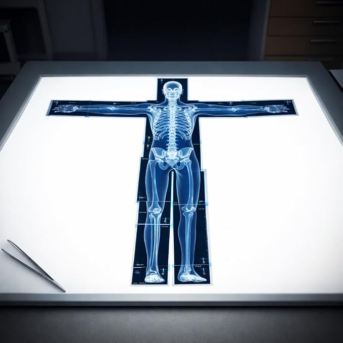 Human X-Rays for Kids' Light Table - 14-Piece Skeleton Puzzle & 7 Body System Charts (Nerves, Vessels, Lymphatic) - X-Ray Toys for Kids, STEM Toy for Light Table, School Projects & Doctor Role Play - Image 9