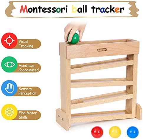 Montessori Ball Drop Toy, Wooden Ball Tracker, Early Developmental Pound Toys for Toddlers for 1-3 Year Old, Boys Girls Baby Birthday Gift - Image 2