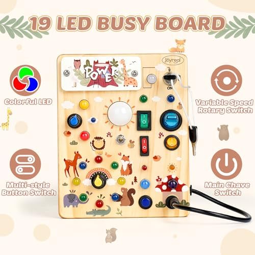Joyreal Wooden Busy Board for Toddlers - Montessori Toys for 1 2 3 Year Old - Image 2