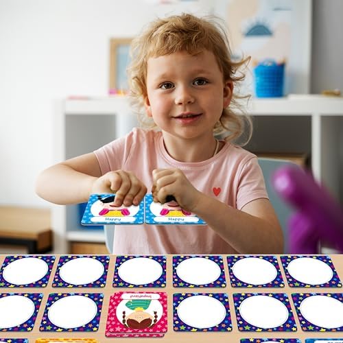 Hebayy 72 PCS Emotions Matching Game, 36 Pairs Feelings Memory Matching Cards Emotional Learning Activities Calm Down Corner Supplies for Baby Toddler Pre-K Preschool Kindergarten Autism ADHD - Image 7