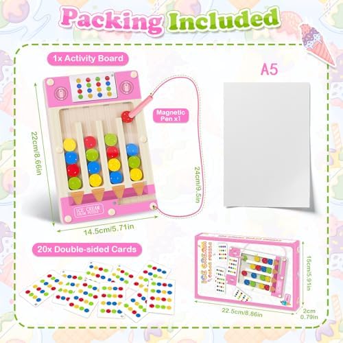 Magnetic Wooden Toys for 3-6 Year Old Girls, Montessori Brain Teasers Game - Image 7