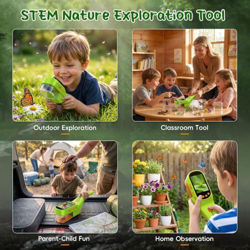 CIMELR Bug Catcher for Kids with 2.4" Screen, 500X Digital Microscope, 1080P Photo/Video, 1000mAh Battery, 8 LED, PC Real-Time Imaging, STEM Nature Toy & Gift for Boys Girls Ages 3-12 - Image 7