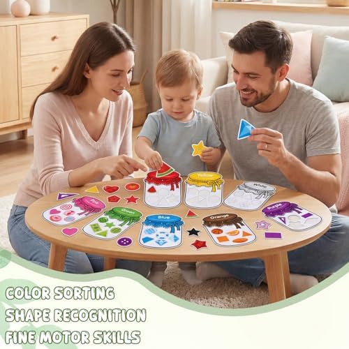 10Pcs Magnetic Color Sorting Cute Shape Fridge Magnets for Kids - Image 7