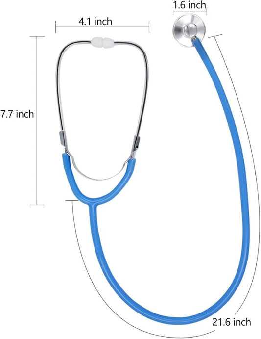Zcaukya Kids Stethoscope, Real Working Nursing Stethoscope for Kids Role Play, Doctor Game (Blue)