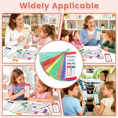 Phonics Flash Cards for Kids Ages 4 to 8, 60 Cards with Over 900 Words - Image 6