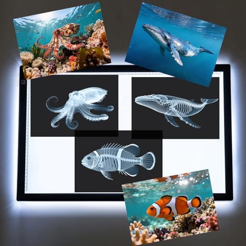 16 Animal X-Ray Set, Educational Science Kit for Kids to Explore Bone Structures for Lightstand Accessories, Light and Shadow Areas (Ocean Series) - Image 7
