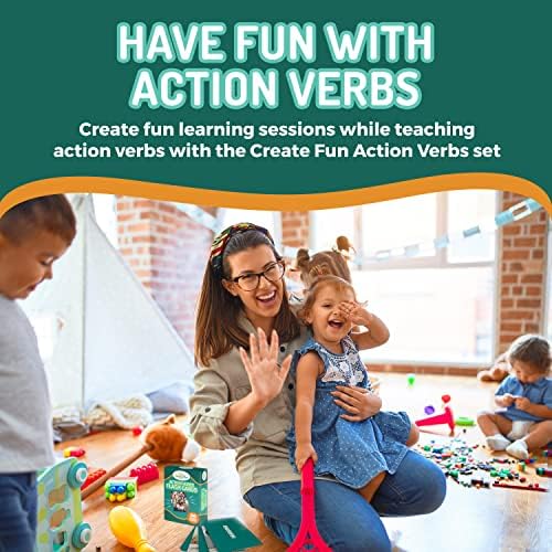 CreateFun 50 Action Verbs Flash Cards for Speech Therapy & ESL Vocabulary - Image 7