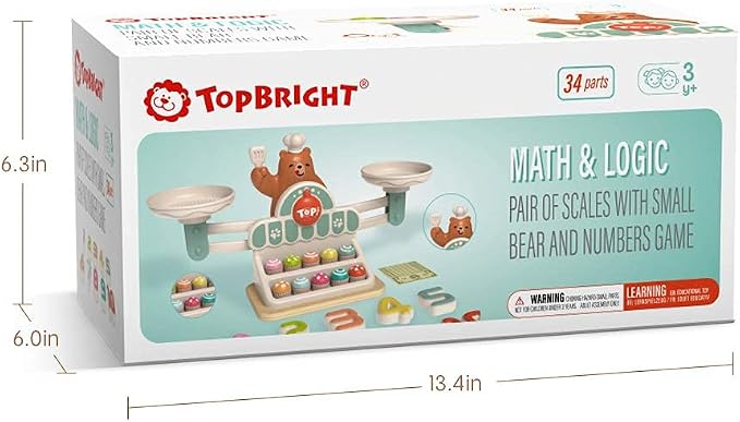 TOP BRIGHT Balance Counting Math Game, STEM Educational Toy for Ages 3-5 - Image 9