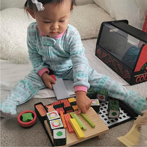 Melissa & Doug Sushi Slicing Wooden Play Food Set - Image 2