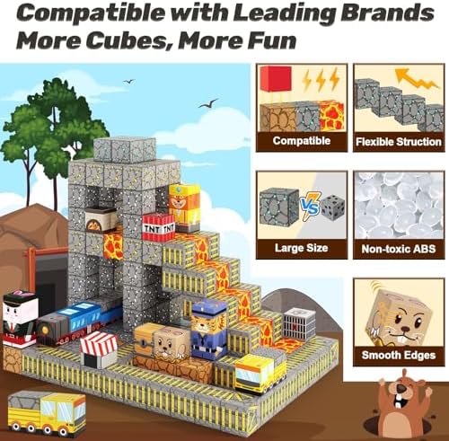 Magnetic Building Blocks Toddler Toys STEM Sensory Outdoor for 3+ Year Old Boys & Girls, Kids Toys for Ages 4-6 6-8 5-7 - Image 5