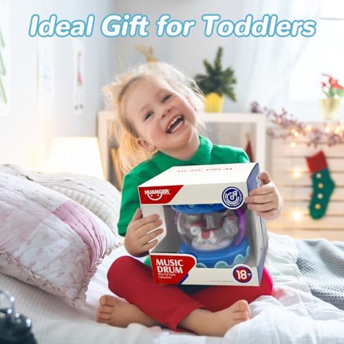 Baby Girl Toys Hand Drum Baby Rotating Musical Light Up Sensory Activity Crawling Toys 2 3+ Year Old Infant Girls Toy Gifts (Blue) - Image 7