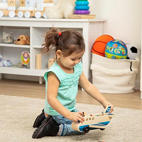 Melissa & Doug Wooden Airplane Play Set with 4 Play Figures and 4 Suitcases - Image 2