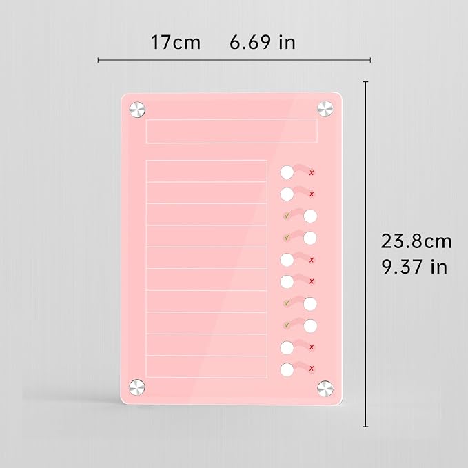NiHome Magnetic Chore Chart with Sliders, Acrylic to Do List Planning Board - Image 6