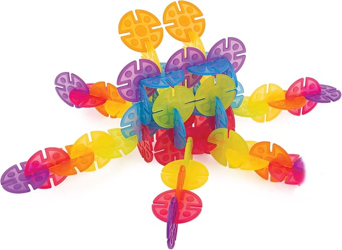 Guidecraft Interlox Discs - 96 Piece Set: Kids STEM Learning and Construction Toy, Creative and Educational Building Set for Toddlers - Image 9