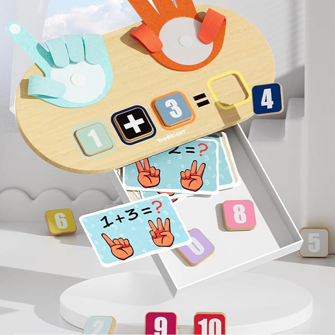TOP BRIGHT Number Counting Blocks Math Toy, Montessori Toy for 3 4 5 Years - Image 8