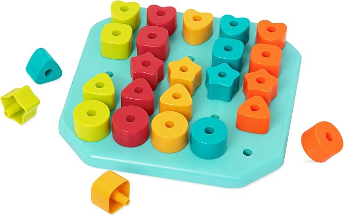 Battat Toddler, Count & Match Stacking Pegboard Toy - Image 8