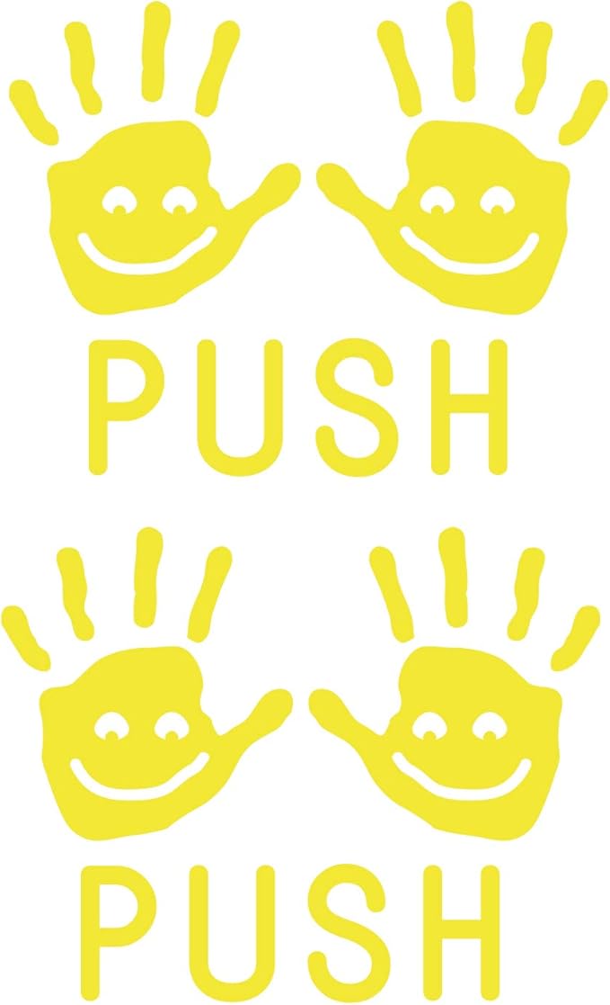 Push Hands Classroom Sensory Path Accessory - for School Walls or Floors (2 - Sets) (Yellow)