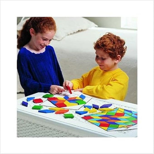 Learning Resources Parquetry Blocks & 20 Pattern Cards - Image 2