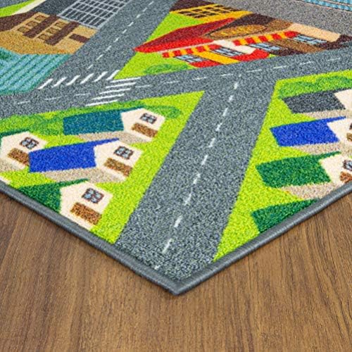 KC Cubs: Educational Rug: City Streets Road Map - 3x5' Playmat - Interactive Toy Car Route, Activity Area Carpet, Bedroom-Classroom, Baby-Toddler-Kids - Image 6