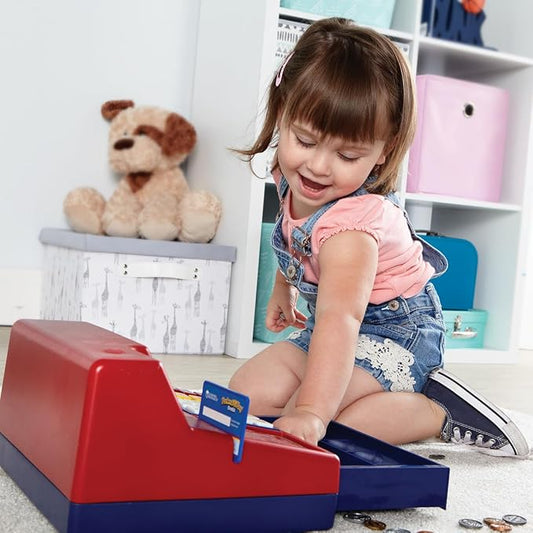 Learning Resources Pretend & Play Calculator Register Toy - Kids Play Set & Credit Card Toy, Register for Kids, Pretend Grocery Store Shopping Playset for Toddlers, Teaching Math Set - Image 2