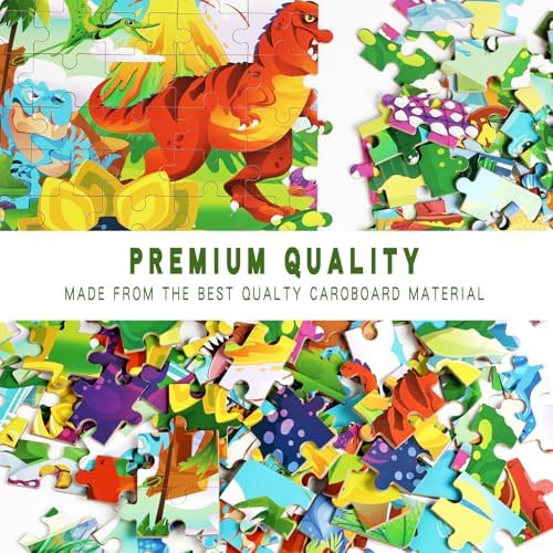 Puzzles for Kids 4-8 Years Old - Dinosaur World 100 Pieces Puzzles for Toddlers Learning Educational Puzzle Toys for Boys and Girls. - Image 7