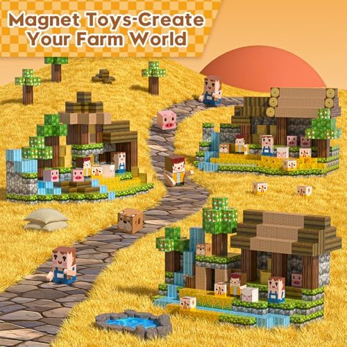 100pcs Magnetic Blocks, Magnetic Cubes with Forest Animals Blocks Set - Image 2