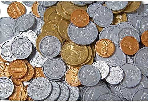 hand2mind Fake Money Coin Kit, Detailed Fake Coins, Prop Money, Toy Money, Play Money for Kids, Realistic Money, Pretend Money for Kids Learning, Play Money Set, Plastic Coins (Set of 500 Coins) - Image 7