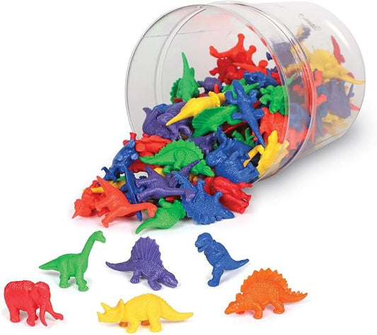 Learning Resources Mini-Dino Counters - 108 Pieces, Ages 3+ Toddler Learning Toys, Dinosaurs for Toddlers, Dinosaurs Action Figure Toys, Kids' Play Dinosaur and Prehistoric Creature Figures - Image 2
