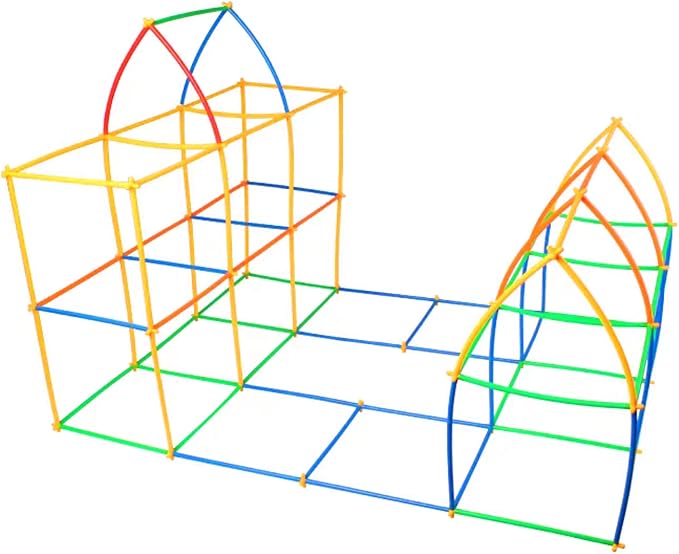 Straw Constructor STEM Building Toys 800 pcs-Colorful Interlocking Plastic Enginnering Toys- Fun- Educational- Safe for Kids- Develops Motor Skills-Construction Blocks- Best Gift for Boys and Girls - Image 7