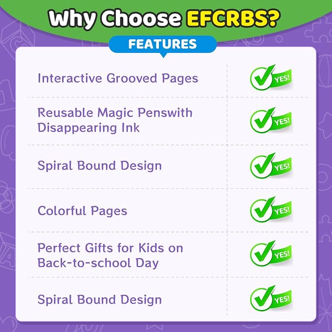 Magic Grooved Writing Practice Books for Kid, 8-in-1 Handwriting Kit - Image 9