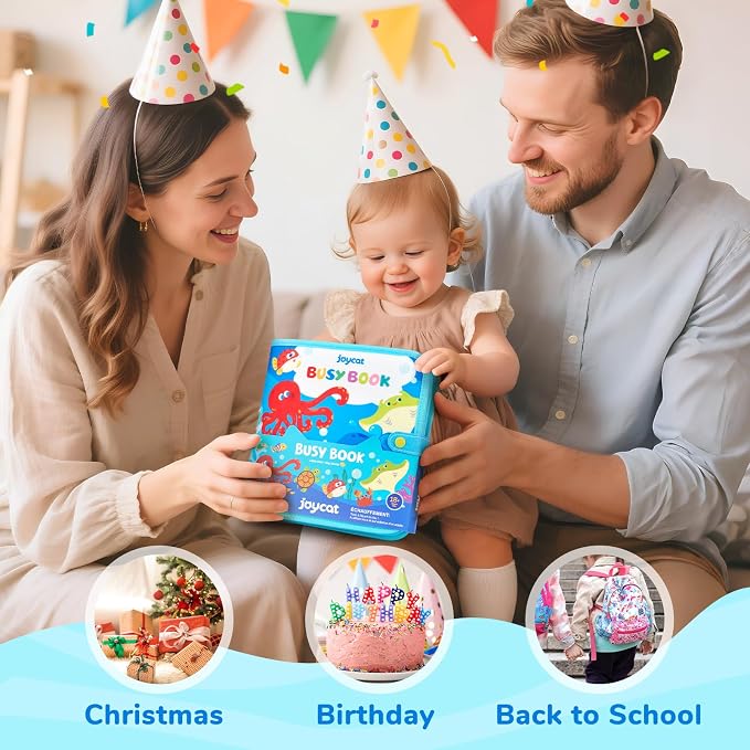 JoyCat Ocean Busy Book for Toddlers 3 Year Old, Montessori Travel Book - Image 9