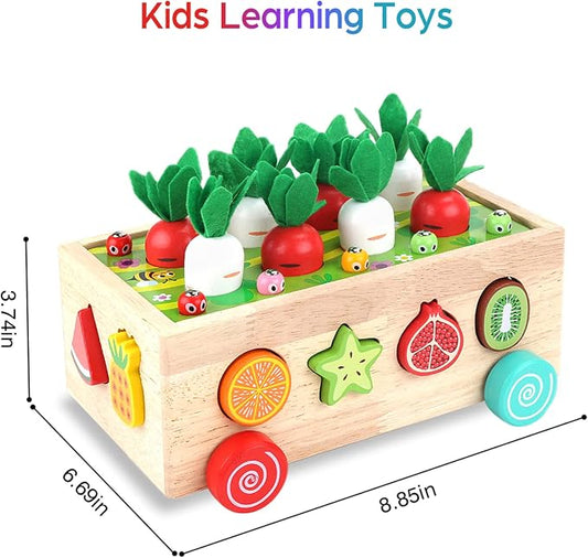 Toddlers Montessori Wooden Educational Toys for Boys Girls Age 1-3 Year Old - Image 2