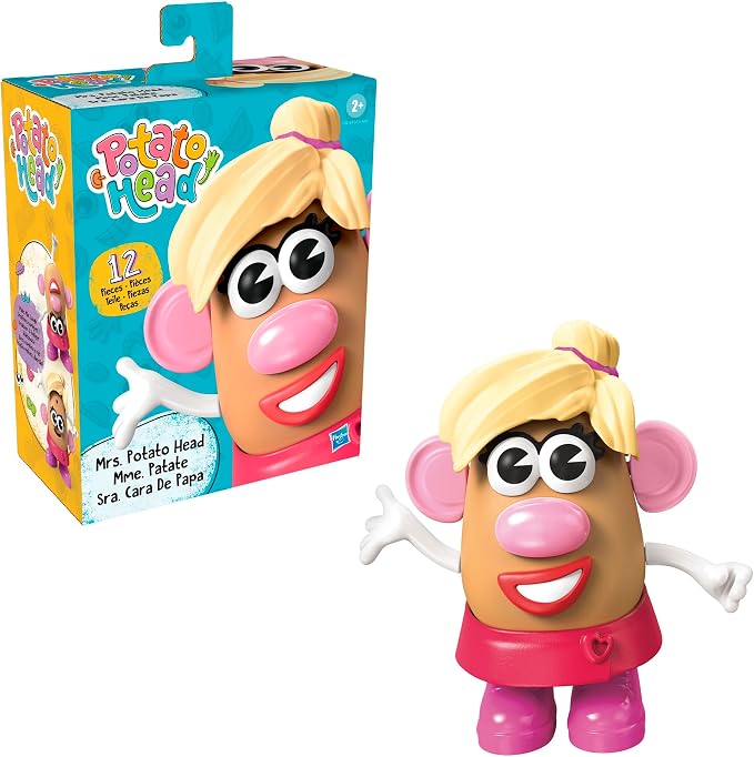 Mr. Potato Head Mrs. Potato Head Set with 12 Parts and Pieces, Toddler and Preschool Toys for 2 Year Old Boys and Girls and Up - Image 6