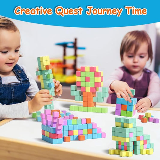 Apluses Magnetic Blocks, Magnet Building Cubes for Kids Ages 3-5, STEM Educational Sensory Autism Montessori Preschool Toys, Gifts for Kids Ages 4-8 Year Old Boys and Girls - Image 2