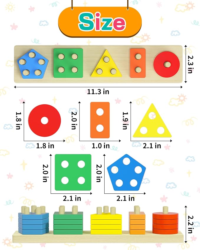 Zartores Montessori Toys for 1 2 Year Old Boys Girls Gifts, Toddler Toys - Image 6