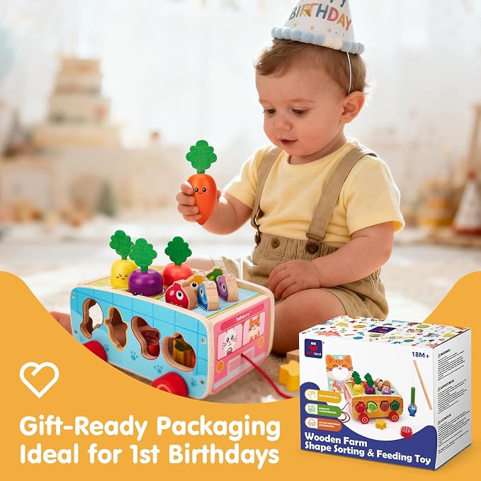 hahaland Montessori Toys 18 Month Old Girl Gifts, Wooden Toddler Toys 2-3 - Image 9
