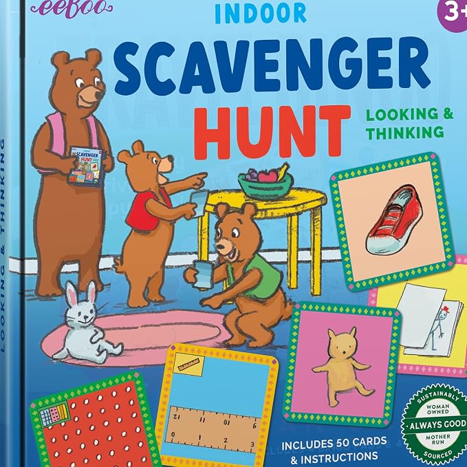 eeBoo Scavenger Hunt Indoors Game, a Finding Game that develops observational and Analytical Skills, Includes 50 Cards & Instructions, for Ages 3 and up - Image 6