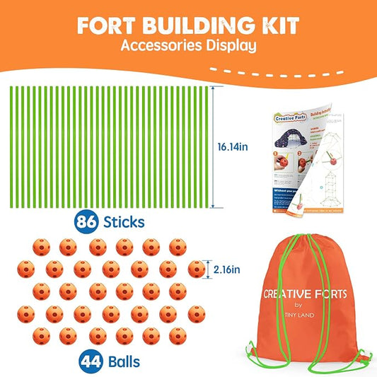 Tiny Land Fort Building Kit for Kids Ages 4-12, STEM Building Toy - Image 2