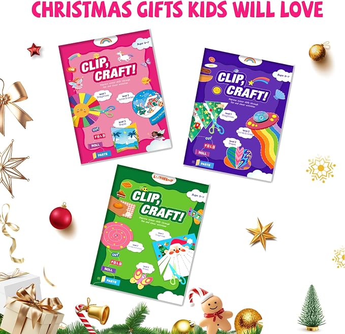 Toddler Scissor Skills Activity Book, Art Supplies and Crafts for Kids 4-6 - Image 8