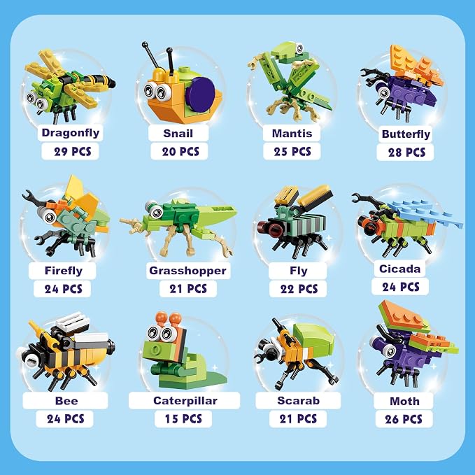 BRICHBROW 12 Pack Mini Animals Building Blocks Party Favors for Kids - Image 8