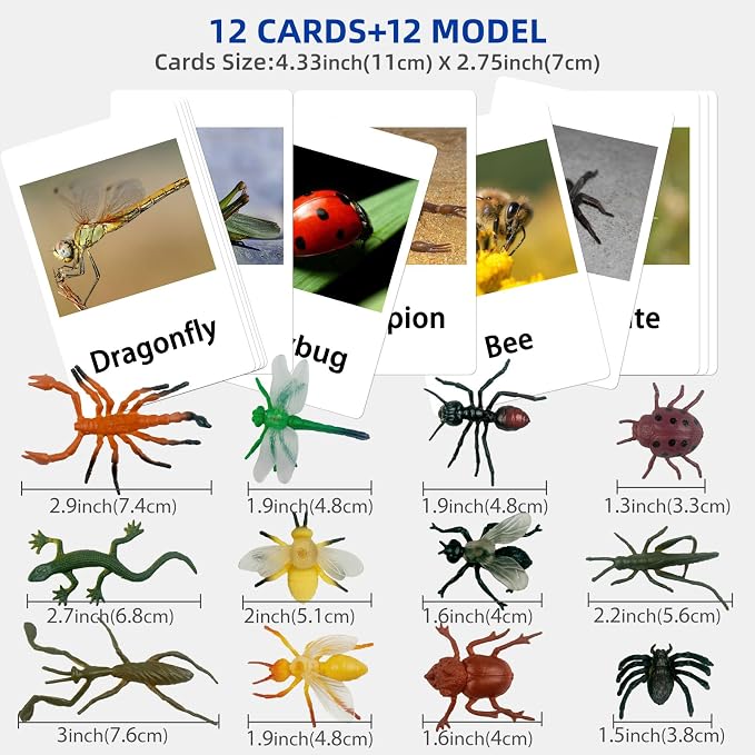 MEROCO Montessori Materials Insects Bugs Matching Game Kids Preschool 3-6 - Image 8