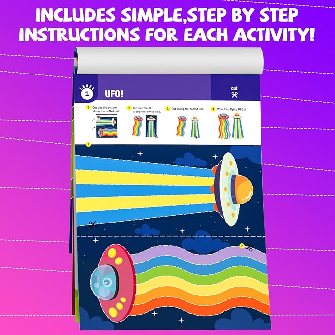 Toddler Scissor Skills Activity Book, Fun Art and Crafts for Kids 4-6 - Image 7