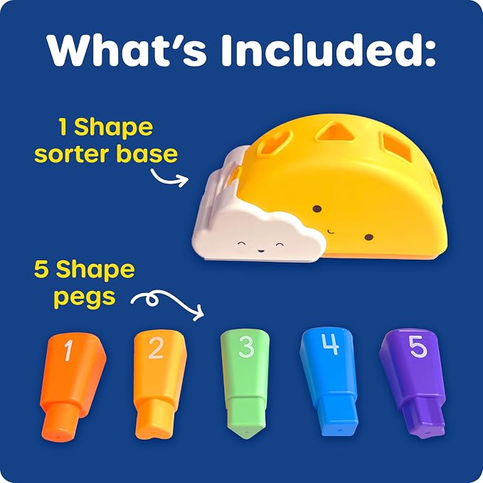 Learning Resources Sunshine Shape Sorter, Fine Motor Skills, Numbers Matching Skills Activities, Montessori Toddler Toys, Sensory Bin for Kids, Preschool Activities, Girls and Boys Gifts - Image 6