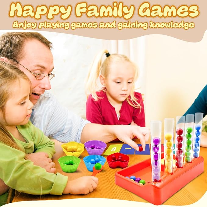 Counting and Color Sorting Toys for Toddlers, Clip Bead Matching - Image 7