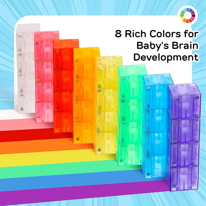 TOY Life Translucent Magnetic Blocks, 36-Piece STEM Set, Ages 3-8 - Image 9