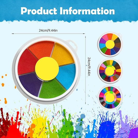 Funny Finger Painting Kit, 2026 New Kids Washable Finger Paint Set with Book for Toddlers Finger Drawing Toys, Colorful Art Painting Supplies DIY Crafts Painting Early Learning Gifts (12 Color)