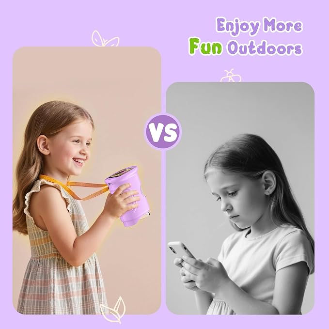 1000X Handheld Digital Microscope for Kids: Pocket Microscope with 2.0" IPS Screen - STEM Toys Birthday Gifts for Girls Boys - Portable Edu Science Kits Toddler Age 3-6 6-12 Purple - Image 8