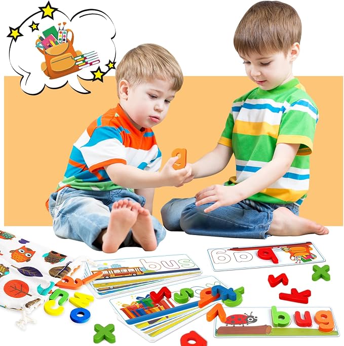 Learning Toys for Boys Girls Age 3 4 5 6, See & Spell CVC Word Spelling Toy - Image 9